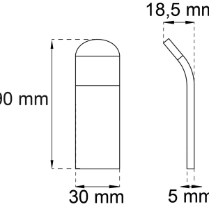 KROK HABO HAZEL SVART 90X30MM