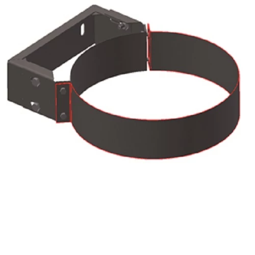 Väggförankring Ställbar 70-110mm,Ø230mm,Svart