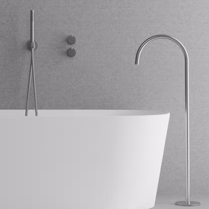 Badkarsblandare Scandtap Steel Harmonized Bliss 4 med Handdusch för Inbyggnad