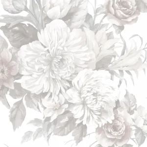 Floral Charm Grand 9720W – Stor blomtapet i ljus palett