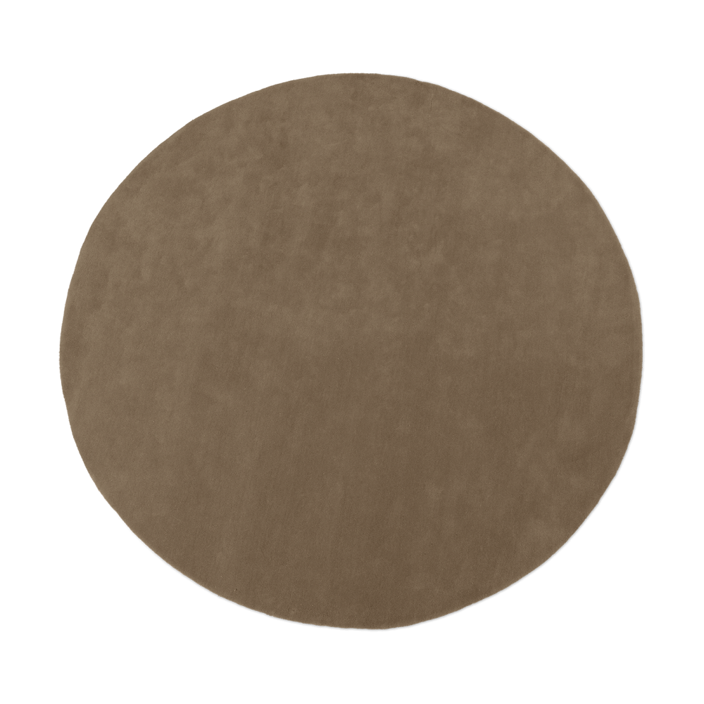 Stille tuftad matta rund, Ash Brown Ø240 cm