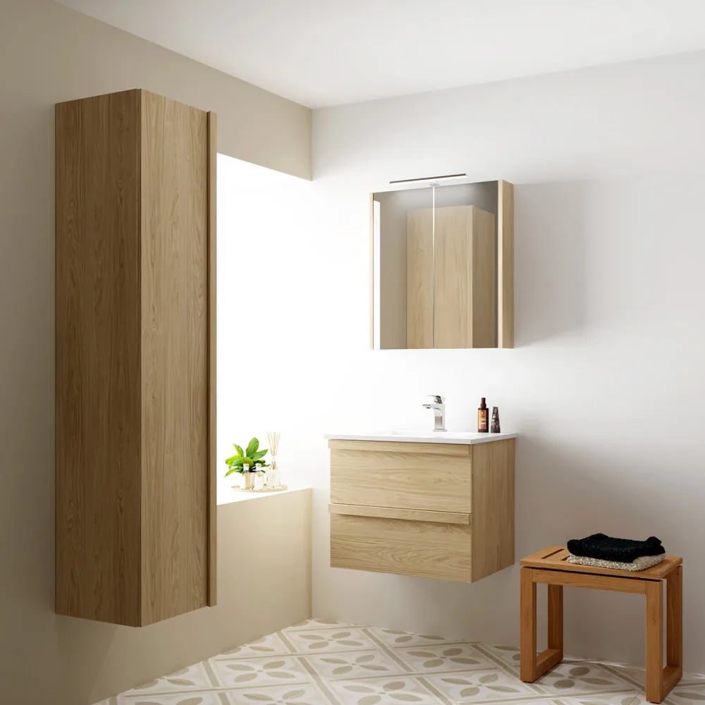 Badrumsmöbel Pure 60cm, Ljus ek | Stuvbutiken