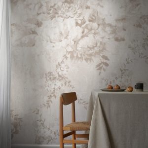Blossom II 9403W – storblommig tapet med textil känsla