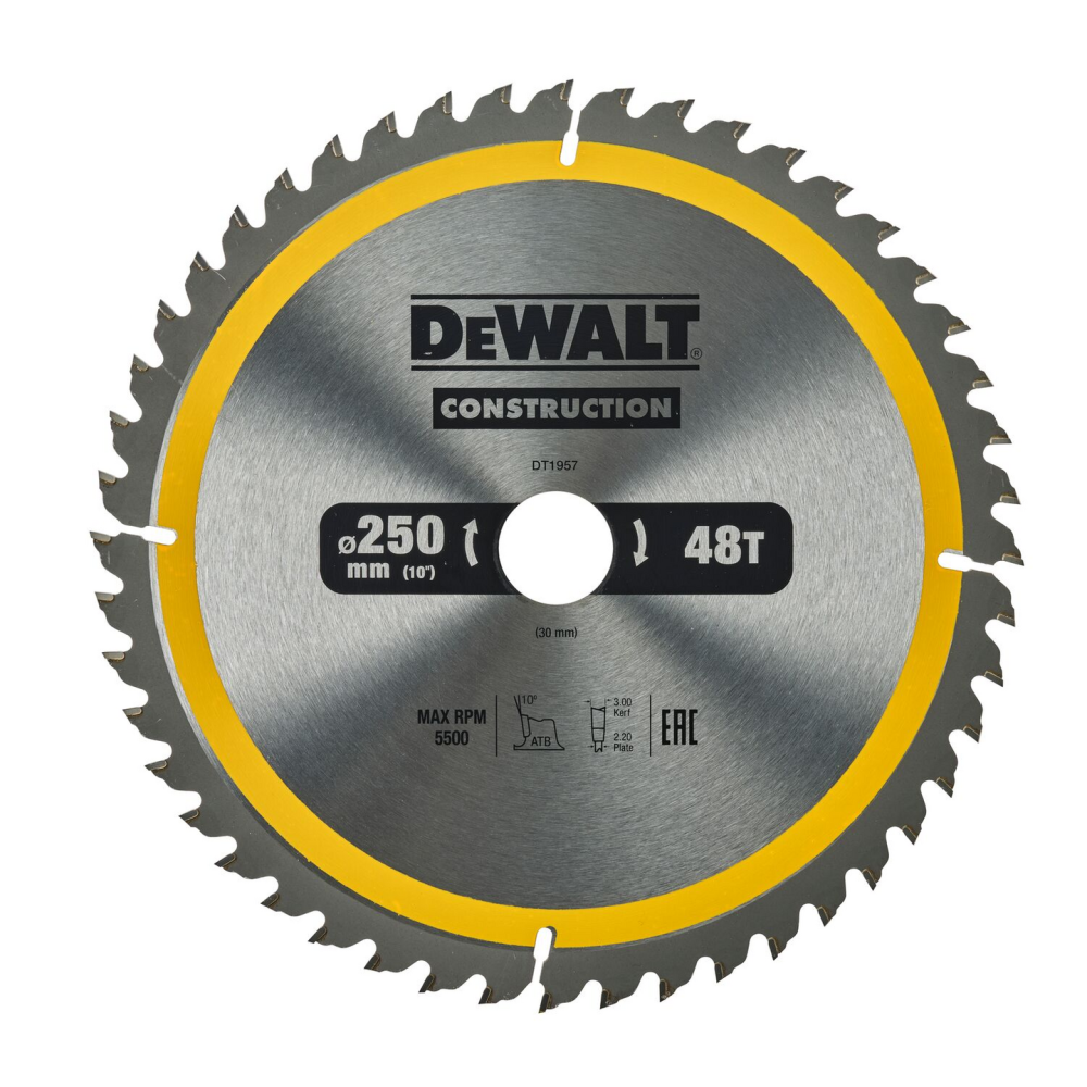 CIRKELSÅGKLINGA DEWALT DT1957 48T 250X30MM