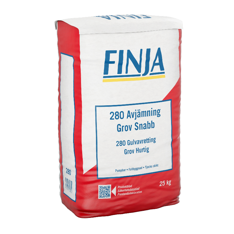 Spackel 280 Avjämning Grov snabb 25 kg x 40St Finja 53280