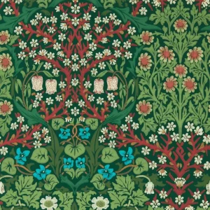 Morris & Co - Blackthorn Autumn Queen Square Wallpapers tapet - Köp online