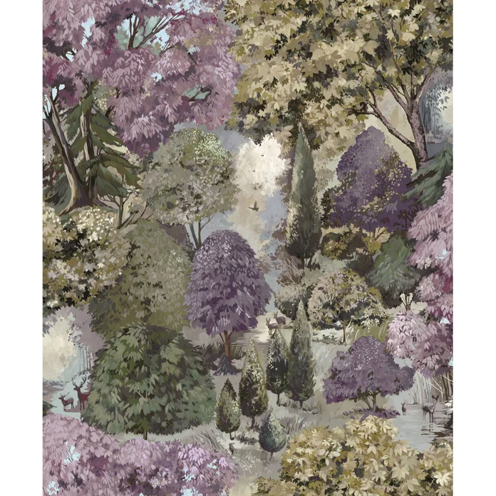 Tales of the Manor Pinecrest Mulberry Green 91950 Tapet